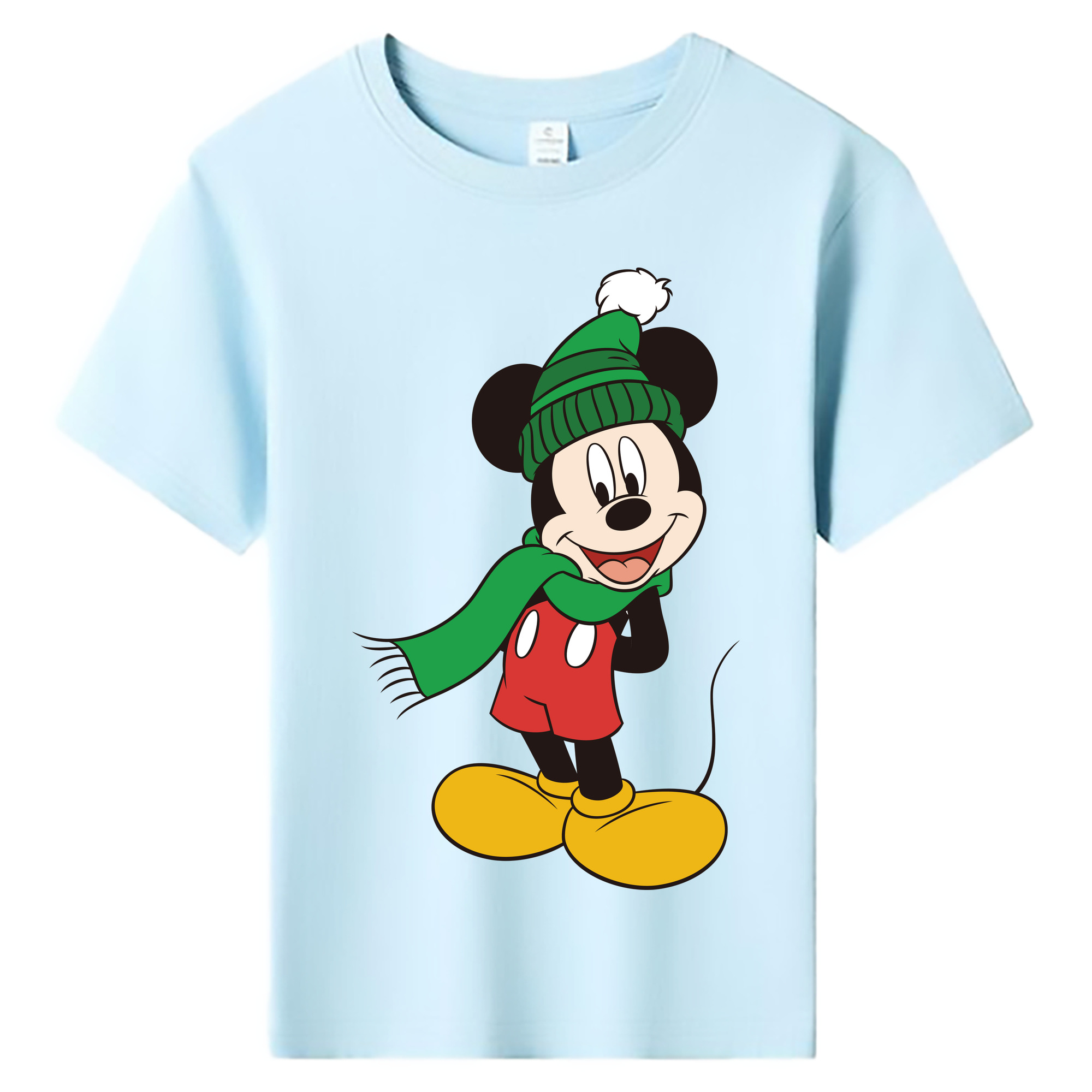 ミッキーマウス Mickey Mouse 綿100％キッズTシャツ（フロントプリント）